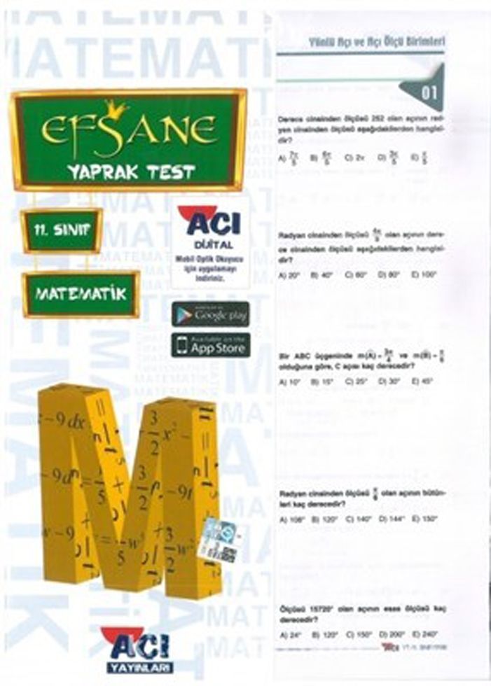 Muba Yayinlari Ket Serisi 11 Sinif Matematik Defter Ve Kitap Kitabi