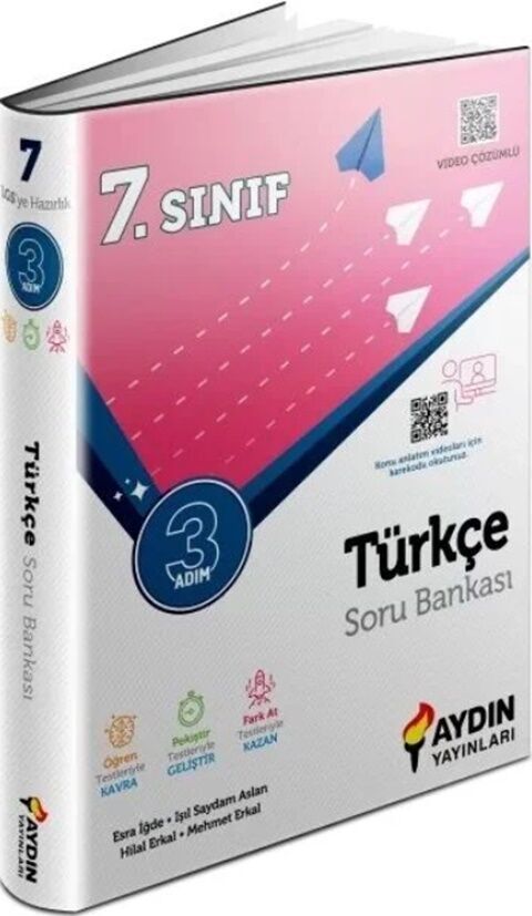 Aydın Yayınları 7. Sınıf Türkçe 3 Adım Soru Bankası Video Çözümlü