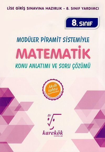 Karekök Yayınları 8. Sınıf LGS Modüler Piramit Sistemiyle Matematik Konu Anlatımı ve Soru Çözümü