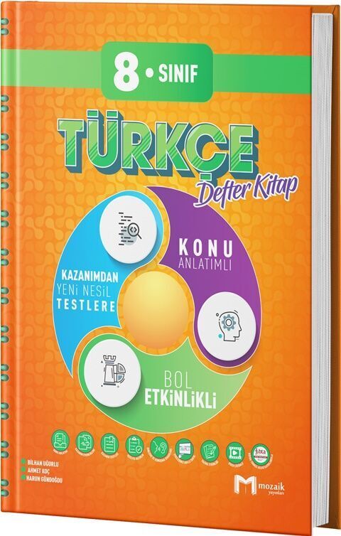 Mozaik Yayınları 8. Sınıf Türkçe İntro Defter Kitap,Mozaik Yayınları