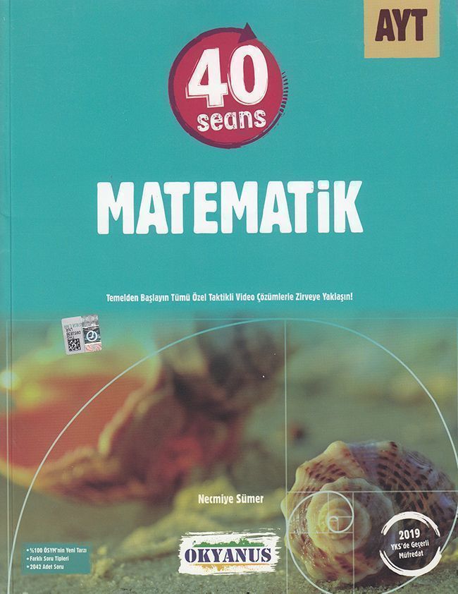 Okyanus Yayinlari Ayt 40 Seans Matematik Soru Bankasi Kitapisler Isler Kitabevleri