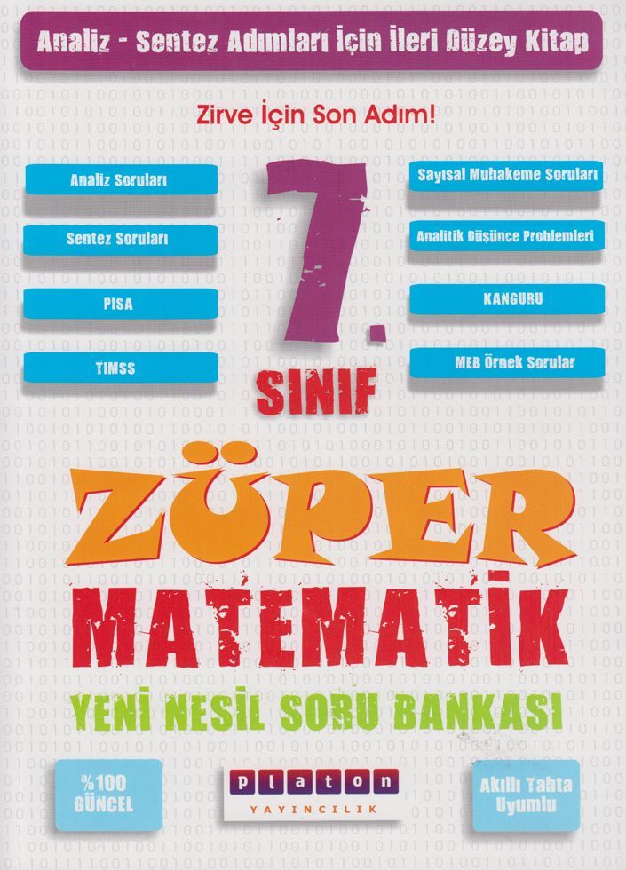 Platon Yayıncılık 7. Sınıf Züper Matematik Yeni Nesil Soru Bankası,,7