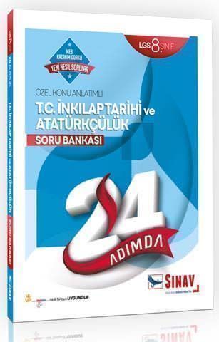 Sınav Yayınları 8. Sınıf LGS T.C. İnkılap Tarihi ve Atatürkçülük 24 Adımda Özel Konu Anlatımlı Soru Bankası