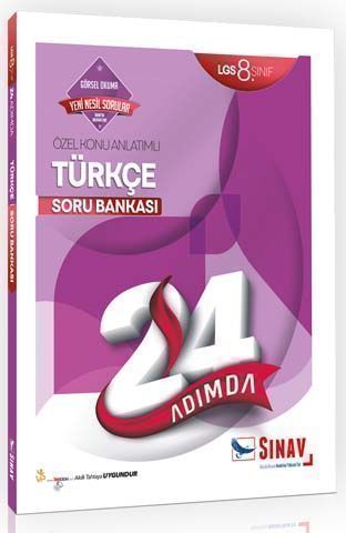 Sınav Yayınları 8. Sınıf LGS Türkçe 24 Adımda Özel Konu Anlatımlı Soru Bankası