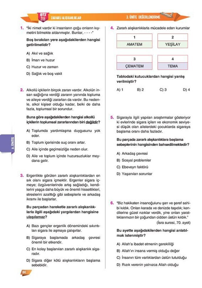 Sinav Yayinlari 6 Sinif Din Kulturu Ve Ahlak Bilgisi Soru Bankasi Sinav Yayinlari