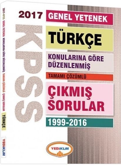 Yediiklim Yayınları 2020 KPSS Genel Yetenek Genel Kültür Tamamı Çözümlü