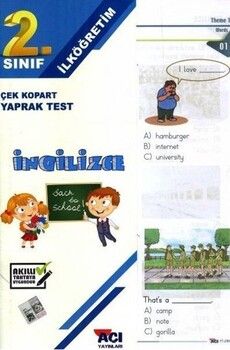 2020 Açı Yayınları 2. Sınıf İngilizce Çek Kopart Yaprak Test