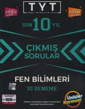 2021 Ünlüler Karması TYT Fen Bilimleri Karması Tıpkı Basım 10 Deneme