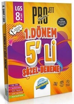 2023 Ünlüler Karması 8. Sınıf LGS Sözel 1. Dönem Pro JETT 5 li Deneme