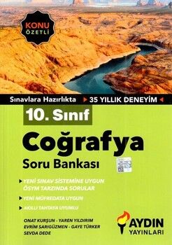 2024 Aydın Yayınları 10. Sınıf Coğrafya Soru Bankası