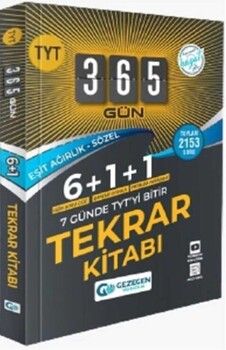 2024 Gezegen Yayıncılık TYT Eşit Ağırlık Sözel 365 Tekrar Kitabı