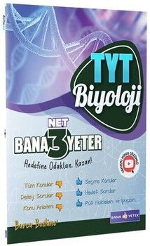 2025 Bana Yeter Yayınları TYT Biyoloji Bana 3 Net Yeter