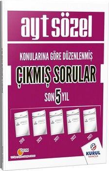 2025 Kurul Yayıncılık AYT Sözel Konularına Göre Düzenlenmiş Son 5 Yıl Çıkmış Sorular