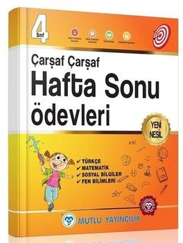 2025 Mutlu Yayıncılık 4. Sınıf Tüm Dersler Çarşaf Çarşaf Hafta Sonu Ödevleri