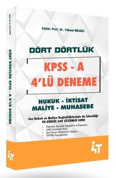 4T Yayınları KPSS A Dört Dörtlük Denemeleri
