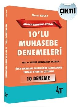 4T Yayınları Muhasebede Final 10 lu Muhasebe Denemeleri