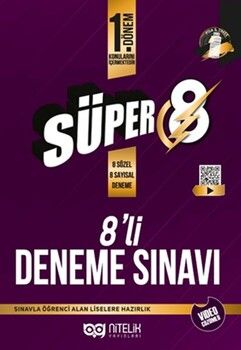 Nitelik Yayınları 8. Sınıf 1. Dönem Süper 8 li Deneme Sınavı