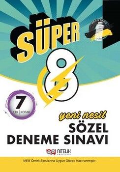 Nitelik Yayınları 8. Sınıf Süper Yeni Nesil Sözel 7 Deneme