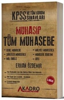 A Kadro Eğitim KPSS A Grubu Muhasip Tüm Muhasebe Konu Anlatımlı 5. Baskı