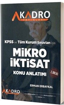 A Kadro Yayınları KPSS A Grubu Mikro İktisat Konu Anlatımlı