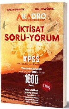 A Kadro KPSS A Grubu İktisat Soru Yorum Soru Bankası 3. Baskı