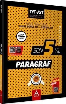 A Yayınları 2020 2024 TYT AYT Paragraf Son 5 Yıl Çıkmış Sorular