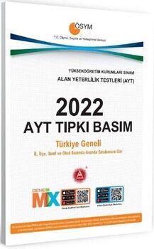 A Yayınları 2022 AYT Tıpkı Basım Çıkmış Sorular