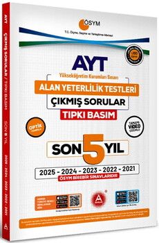 A Yayınları AYT Son 5 Yıl Tıpkı Basım Çıkmış Sorular