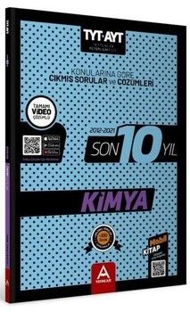 A Yayınları TYT AYT Kimya Son 10 Yıl Çıkmış Soru Ve Çözümleri (2012-2021)