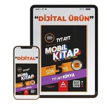 A Yayınları TYT AYT Kimya Son 5 Yıl Çıkmış Soru ve Çözümleri Mobil Kitap