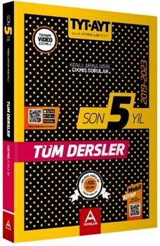 A Yayınları TYT AYT Tüm Dersler Son 5 Yıl Çıkmış Sorular 2019 - 2023