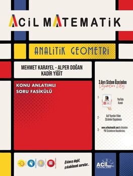  Acil Yayınları TYT AYT Analitik Geometri Konu Anlatım Soru Fasikülü