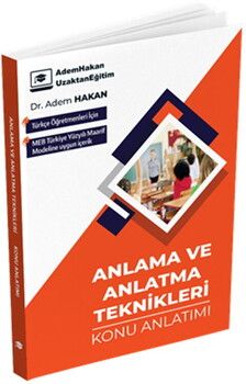 Adem Hakan MEB AGS ÖABT Türkçe Öğretmenliği Anlama ve Anlatma Teknikleri Konu Anlatımı