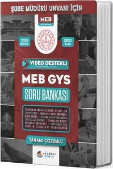 Akademi Denizi 2023 Şube Müdürü Unvanı İçin MEB GYS Soru Bankası