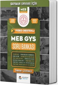 Akademi Denizi 2023 MEB Sayman Ünvanı İçin GYS Soru Bankası
