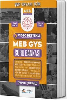 Akademi Denizi 2023 MEB Şef Unvan İçin GYS Soru Bankası