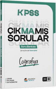  Akademi Denizi KPSS Coğrafya Çıkmamış Sorular Soru Bankası