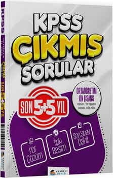  Akademi Denizi KPSS Genel Kültür Genel Yetenek Ortaöğretim Önlisans Son 5 + 5 Yıl Çıkmış Sorular