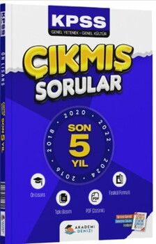 Akademi Denizi KPSS Genel Kültür Genel Yetenek Önlisans Son 5 Yıl Çıkmış Sorular Fasikülü