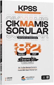  Akademi Denizi KPSS GYGK Çıkmamış Sorular 8+2 Deneme Seti