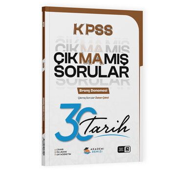 Akademi Denizi KPSS Tarih Çıkmamış Sorular 30 lu Deneme