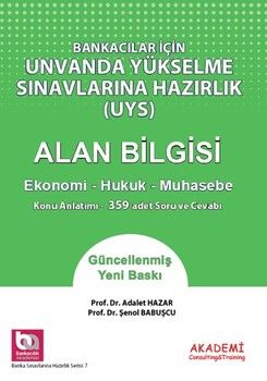 Akademi Eğitim Bankacılar İçin Görevde Yükselme Sınavlarına Hazırlık Alan Bilgisi