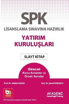 Akademi Eğitim SPF Yatırım Kuruluşları Slayt Kitap