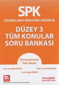 Akademi Eğitim SPK Düzey 3 Tüm Konular Soru Bankası
