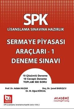 Akademi Eğitim SPK Sermaye Piyasası Araçları 1 Deneme Sınavı