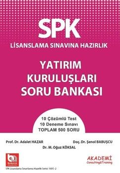 Akademi Eğitim SPK Yatırım Kuruluşları Soru Bankası
