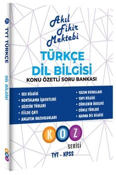 Akıl Fikir Mektebi Türkçe Dil Bilgisi Konu Özetli Soru Bankası