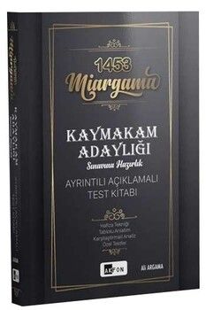 Akfon Yayınları 1453 Miargama Kaymakam Adaylığı Sınavına Hazırlık Ayrıntılı Açıklamalı Test Kitabı