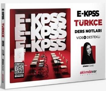 Aklımdavar Yayıncılık 2024 EKPSS Türkçe Video Ders Notları