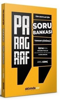 Aklımdavar Yayınları Tüm Sınavlara Yönelik Paragraf Tamamı Çözümlü Soru Bankası